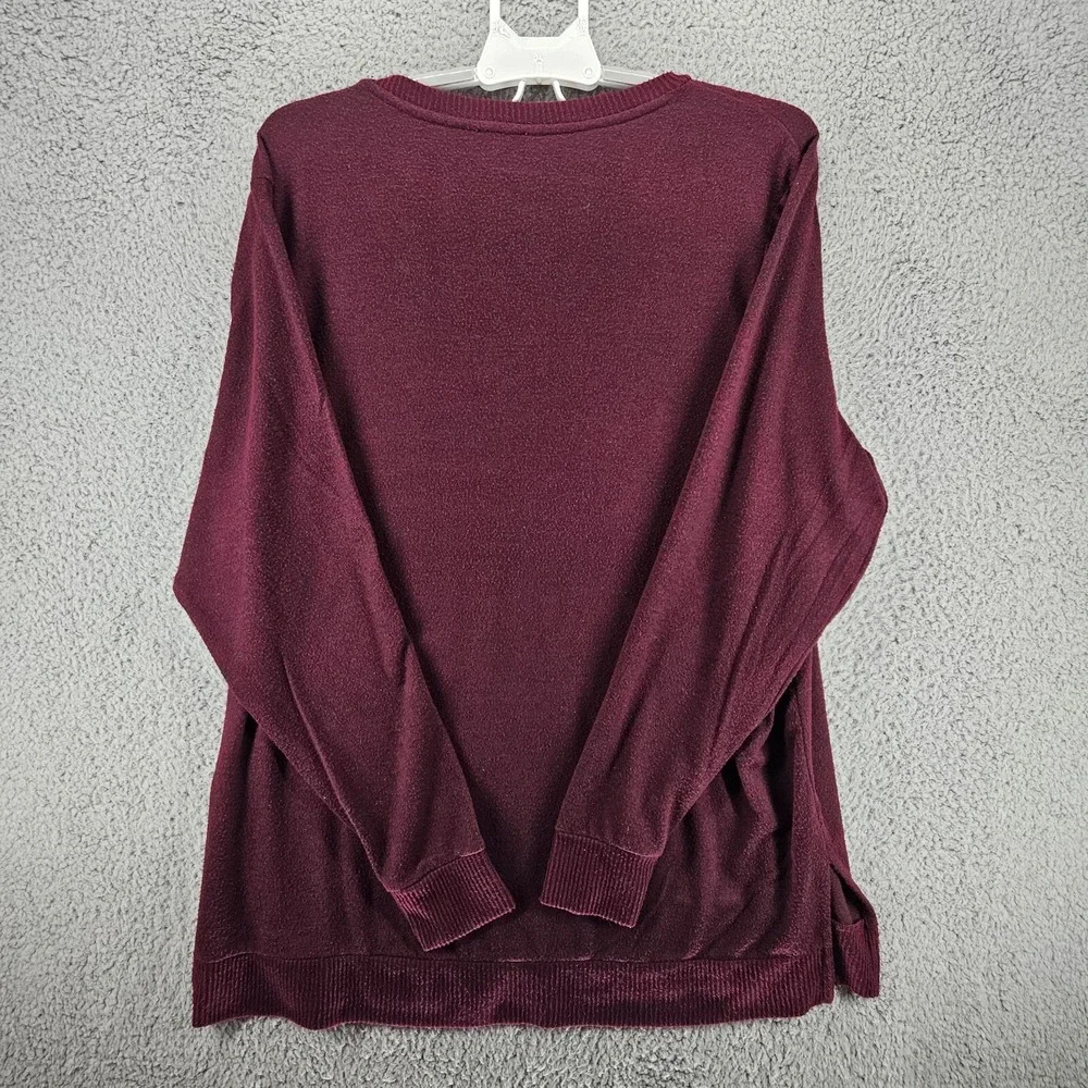 Lucky Brand Men Pullover V-Neck Sweater Maroon Lightweight Size‎ XXL 2XL
